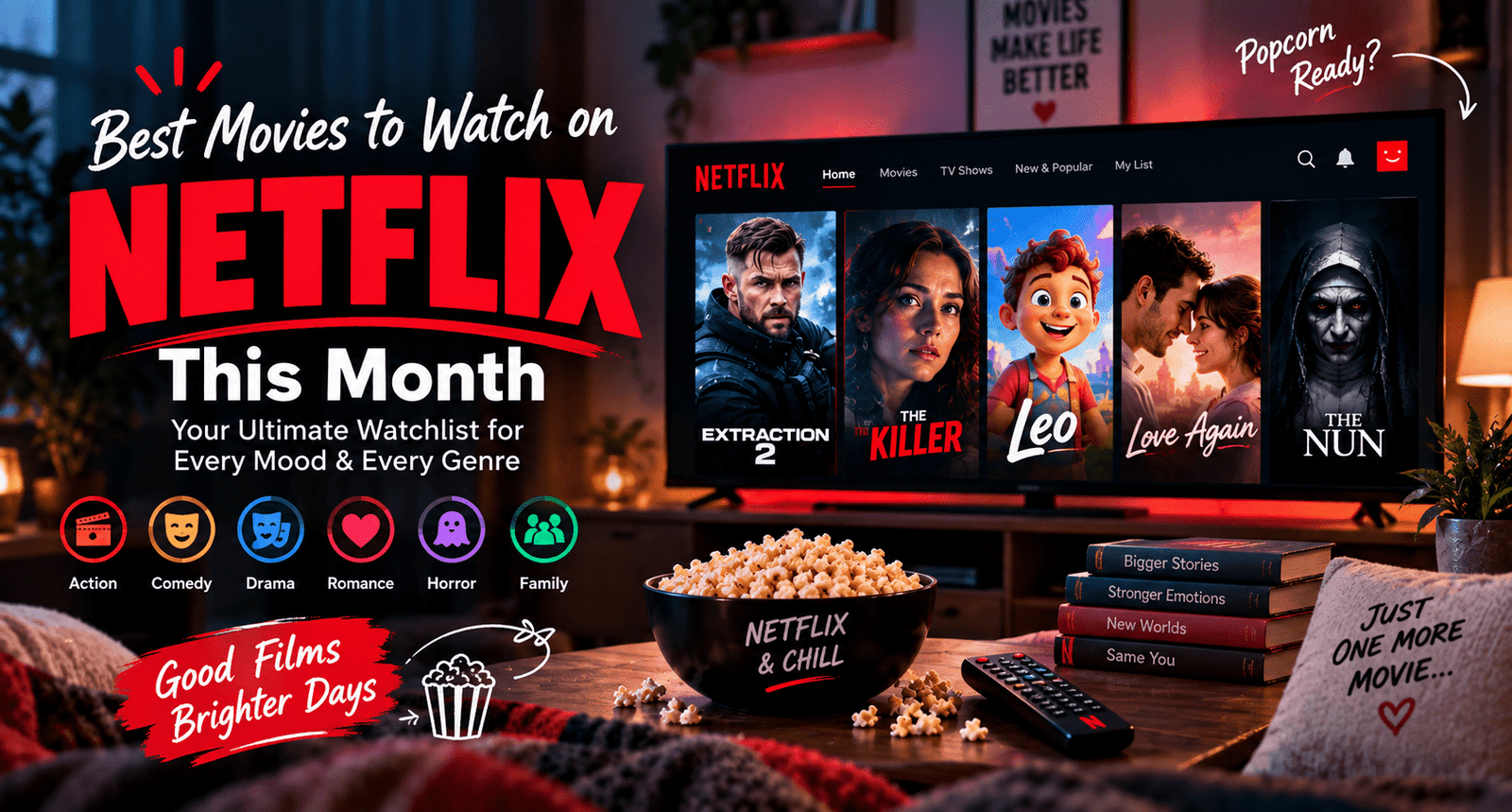 Best movies to watch on Netflix this month across popular genres