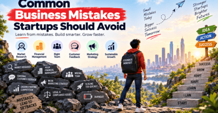 Common business mistakes startups should avoid – startup founder navigating business pitfalls toward success