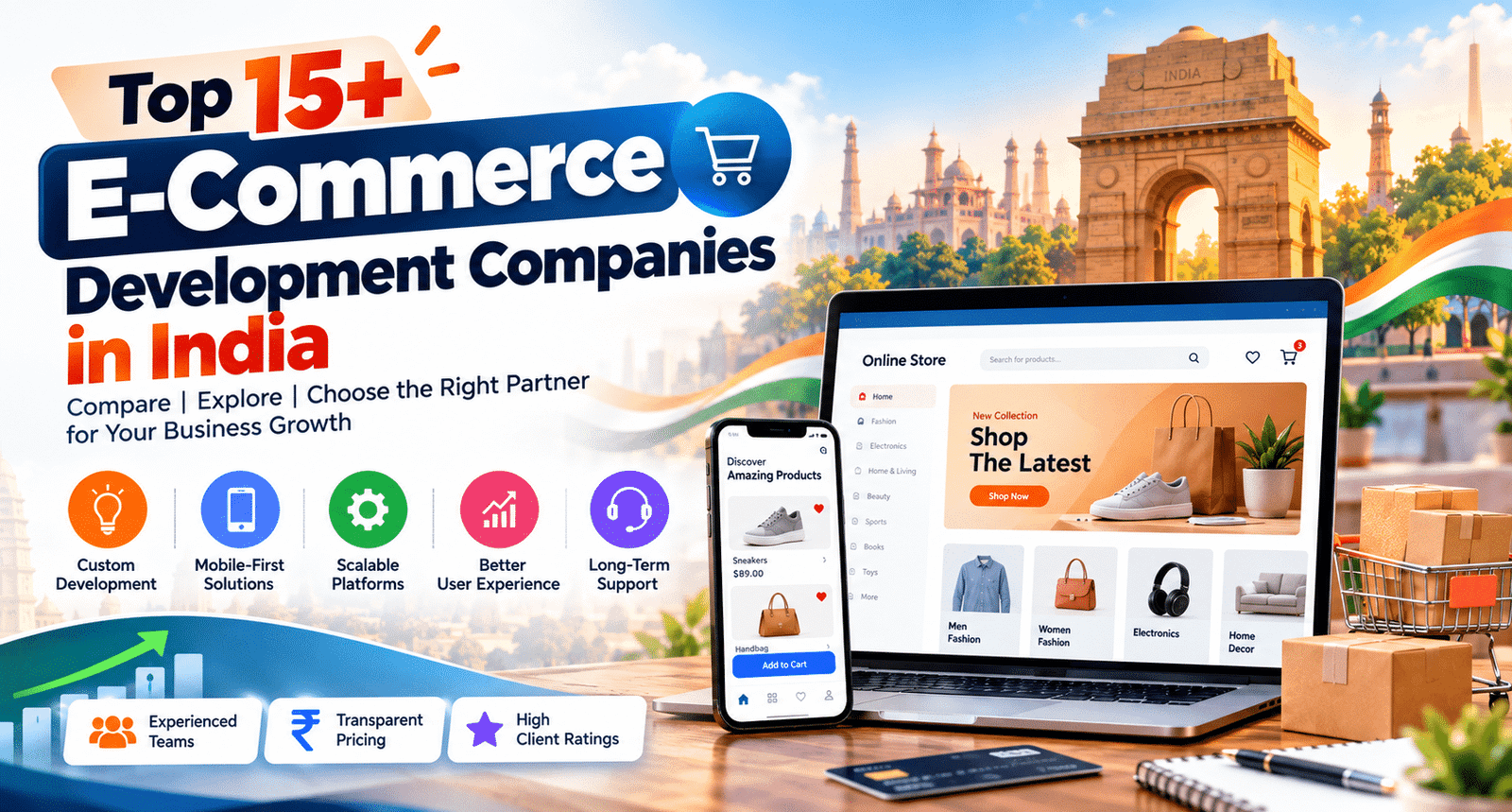 Top 15+ E-Commerce Development Companies in India for scalable online store development